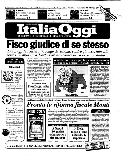 Italia oggi : quotidiano di economia finanza e politica